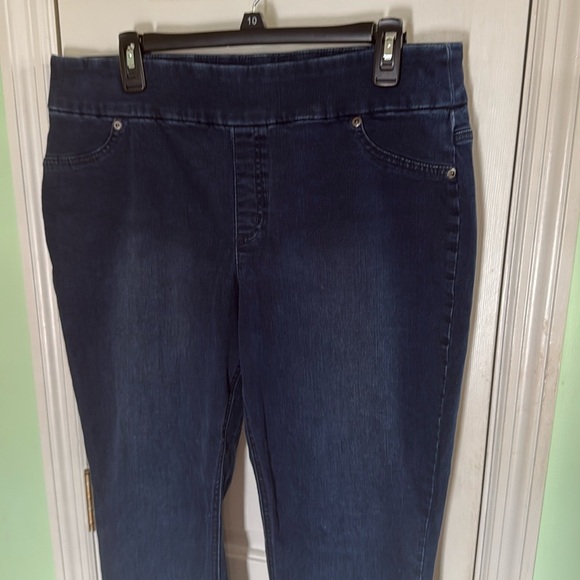 Chico's Denim - Chicos Dark Wash Perfect Stretch Pull On Jegging Skinny Jeans Chicos Size 2(14)
